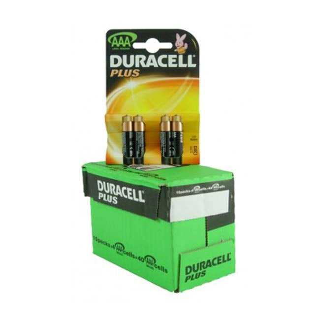 Duracell Plus AAA Batteries Box of 40 Bulk Pack Alkaline Size