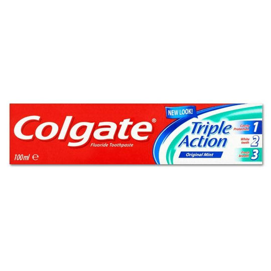 Colgate Toothpaste Triple Action Original Mint 100ml - Case of 12 Wholesale